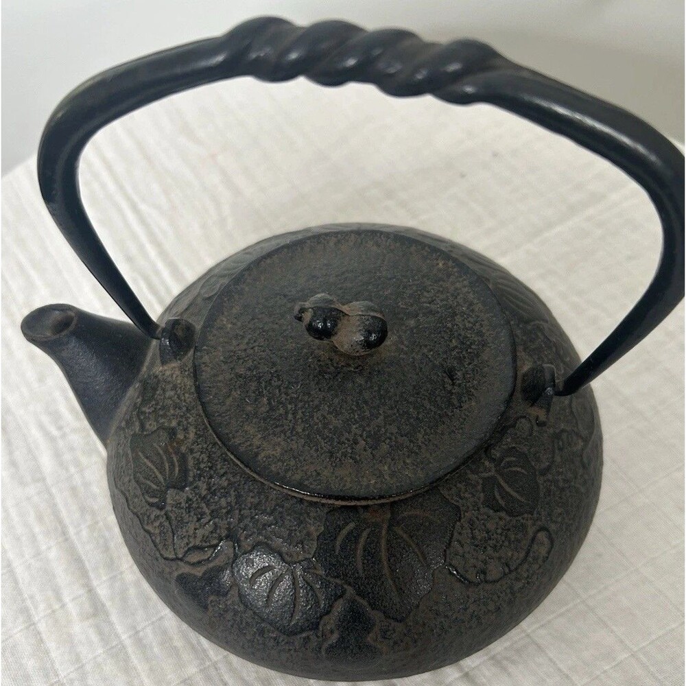 New Japanese Antique Tea ceremony Tetsubin Nambu ironware Cast Iron W/Strainer